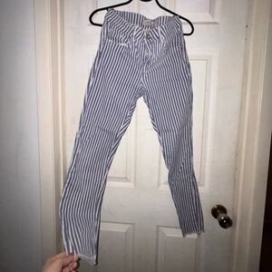 Zara Striped Skinny Jeans